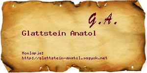 Glattstein Anatol névjegykártya